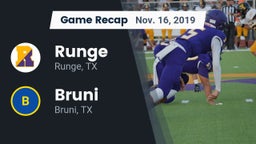 Recap: Runge  vs. Bruni  2019