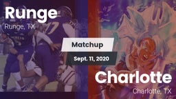 Matchup: Runge  vs. Charlotte  2020