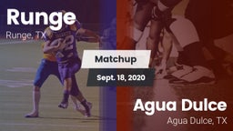 Matchup: Runge  vs. Agua Dulce  2020