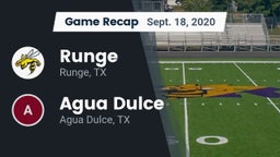 Recap: Runge  vs. Agua Dulce  2020