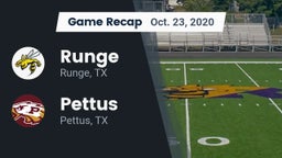 Recap: Runge  vs. Pettus  2020