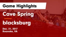 Cave Spring  vs blacksburg Game Highlights - Dec. 21, 2017