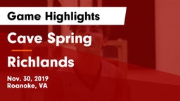 Cave Spring  vs Richlands  Game Highlights - Nov. 30, 2019