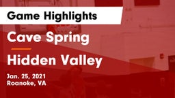Cave Spring  vs Hidden Valley  Game Highlights - Jan. 25, 2021