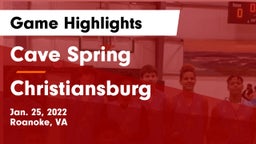Cave Spring  vs Christiansburg  Game Highlights - Jan. 25, 2022