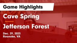 Cave Spring  vs Jefferson Forest  Game Highlights - Dec. 29, 2023