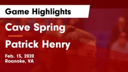 Cave Spring  vs Patrick Henry Game Highlights - Feb. 15, 2020