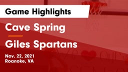 Cave Spring  vs Giles  Spartans Game Highlights - Nov. 22, 2021