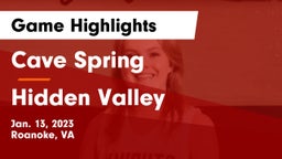 Cave Spring  vs Hidden Valley  Game Highlights - Jan. 13, 2023