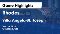 Rhodes  vs Villa Angela-St. Joseph Game Highlights - Jan. 20, 2024