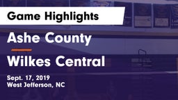 Ashe County  vs Wilkes Central  Game Highlights - Sept. 17, 2019