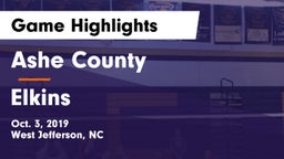 Ashe County  vs Elkins  Game Highlights - Oct. 3, 2019