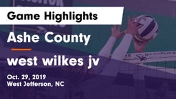 Ashe County  vs west wilkes jv Game Highlights - Oct. 29, 2019
