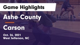 Ashe County  vs Carson  Game Highlights - Oct. 26, 2021