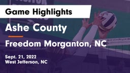 Ashe County  vs Freedom  Morganton, NC Game Highlights - Sept. 21, 2022