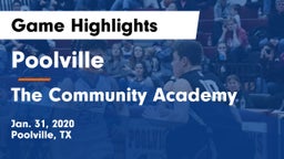 Poolville  vs The Community Academy Game Highlights - Jan. 31, 2020