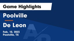 Poolville  vs De Leon  Game Highlights - Feb. 10, 2023