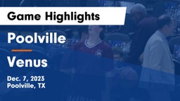 Poolville  vs Venus  Game Highlights - Dec. 7, 2023
