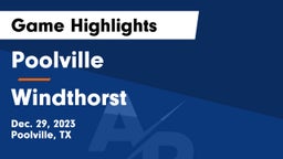 Poolville  vs Windthorst  Game Highlights - Dec. 29, 2023