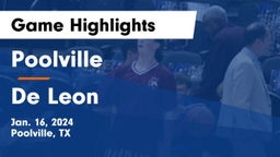 Poolville  vs De Leon  Game Highlights - Jan. 16, 2024