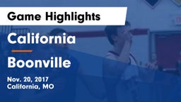 California  vs Boonville  Game Highlights - Nov. 20, 2017