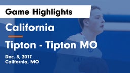 California  vs Tipton  - Tipton MO Game Highlights - Dec. 8, 2017