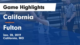 California  vs Fulton  Game Highlights - Jan. 28, 2019
