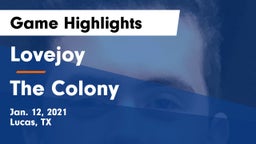 Lovejoy  vs The Colony  Game Highlights - Jan. 12, 2021
