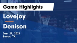 Lovejoy  vs Denison  Game Highlights - Jan. 29, 2021