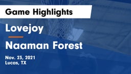 Lovejoy  vs Naaman Forest  Game Highlights - Nov. 23, 2021
