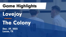 Lovejoy  vs The Colony  Game Highlights - Dec. 29, 2023