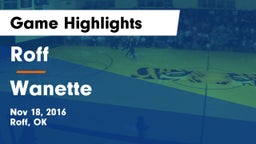 Roff  vs Wanette Game Highlights - Nov 18, 2016