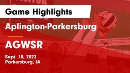 Aplington-Parkersburg  vs AGWSR  Game Highlights - Sept. 10, 2022