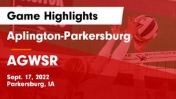 Aplington-Parkersburg  vs AGWSR Game Highlights - Sept. 17, 2022