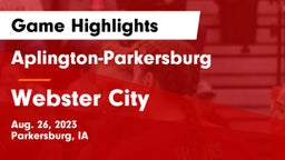 Aplington-Parkersburg  vs Webster City  Game Highlights - Aug. 26, 2023