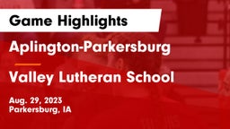 Aplington-Parkersburg  vs Valley Lutheran School Game Highlights - Aug. 29, 2023