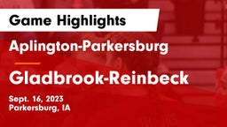 Aplington-Parkersburg  vs Gladbrook-Reinbeck  Game Highlights - Sept. 16, 2023