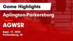 Aplington-Parkersburg  vs AGWSR  Game Highlights - Sept. 17, 2023