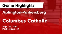 Aplington-Parkersburg  vs Columbus Catholic  Game Highlights - Sept. 26, 2023
