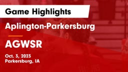 Aplington-Parkersburg  vs AGWSR  Game Highlights - Oct. 3, 2023