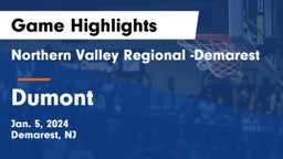 Northern Valley Regional -Demarest vs Dumont  Game Highlights - Jan. 5, 2024