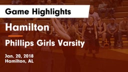 Hamilton  vs Phillips Girls Varsity Game Highlights - Jan. 20, 2018