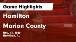 Hamilton  vs Marion County  Game Highlights - Nov. 13, 2020
