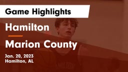 Hamilton  vs Marion County Game Highlights - Jan. 20, 2023