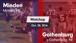Matchup: Minden  vs. Gothenburg  2016