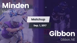 Matchup: Minden  vs. Gibbon  2017