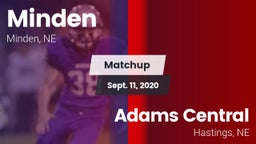 Matchup: Minden  vs. Adams Central  2020