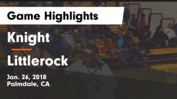 Knight  vs Littlerock Game Highlights - Jan. 26, 2018