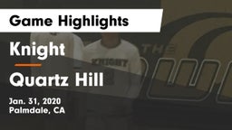 Knight  vs Quartz Hill  Game Highlights - Jan. 31, 2020