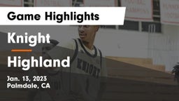 Knight  vs Highland  Game Highlights - Jan. 13, 2023